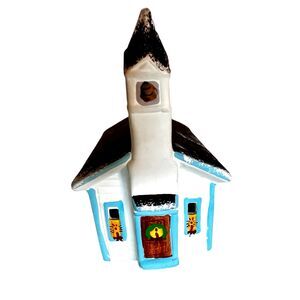 Vintage Silvestri Church House Decoration Christmas Village Hand Painted